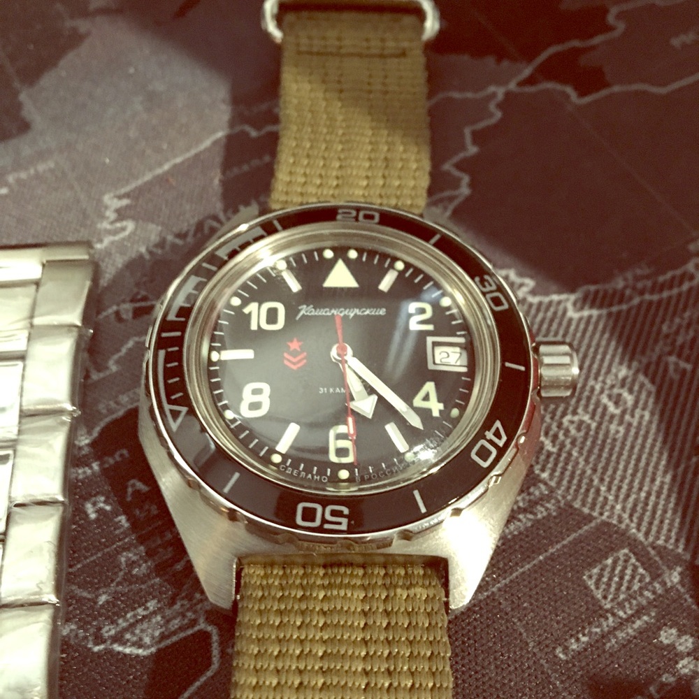 Vostok Komandirskie Diver Watch.(sold)